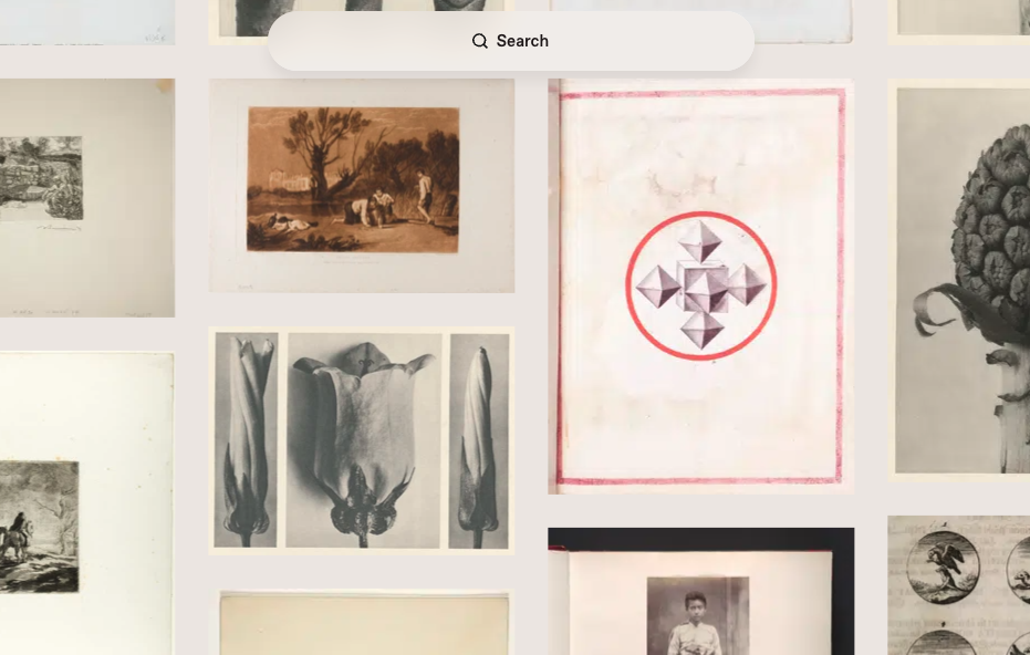 A screenshot of Public.work - a search tool for public domain artwork.